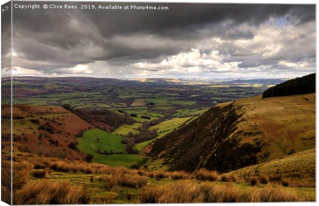 Valley View Canvas Print by Clive Rees