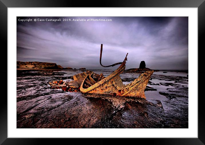 The Fallen Admiral - Saltwick Bay, Whitby Framed Mounted Print by Cass Castagnoli