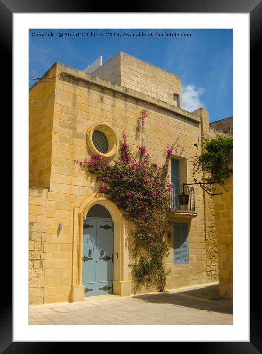 Traditional house, Valetta, Malta Framed Mounted Print by Stuart C Clarke