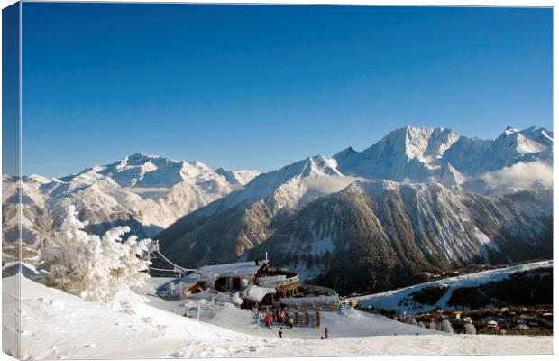 A Winter Wonderland in the French Alps Canvas Print by Andy Evans Photos