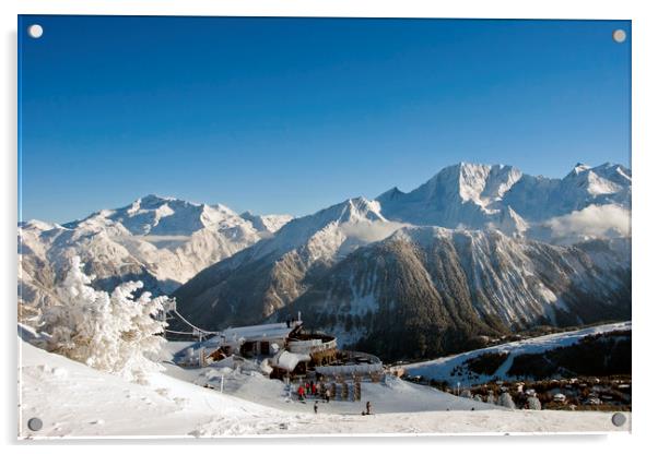 A Winter Wonderland in the French Alps Acrylic by Andy Evans Photos
