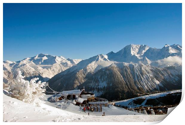 A Winter Wonderland in the French Alps Print by Andy Evans Photos