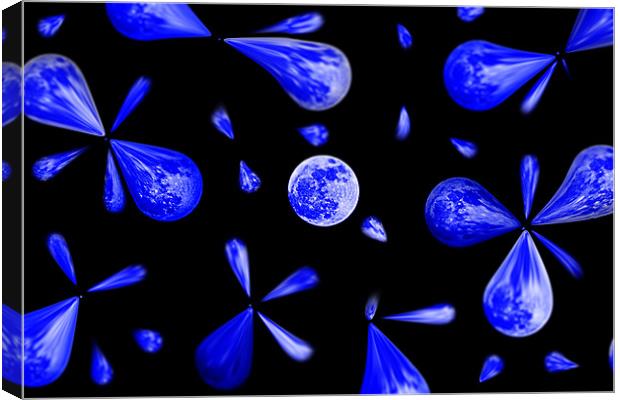 Blue Moon Abstract Canvas Print by Donna Collett