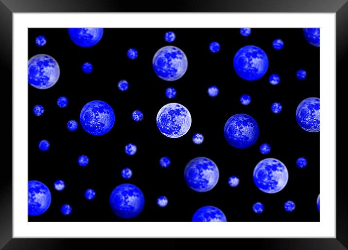 Blue Moon 3D Framed Mounted Print by Donna Collett
