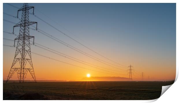 Sunrise in Lincolnshire  Print by Andrew Scott