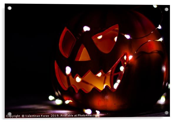 Halloween Pumpkin Acrylic by Valentinas Kuras