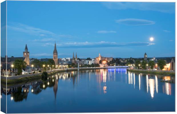 Inverness in the Moonlight Canvas Print by Veli Bariskan