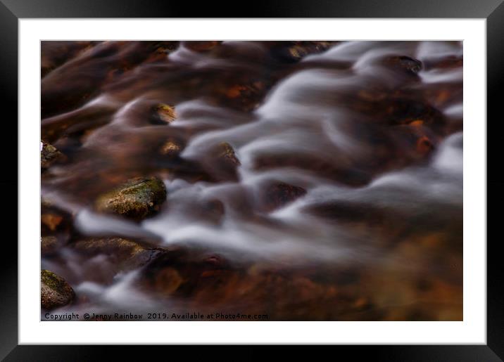 Smooth Flow Framed Mounted Print by Jenny Rainbow