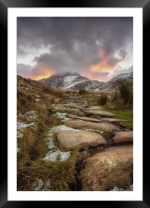 Tryfan Ascent Framed Mounted Print by Jed Pearson