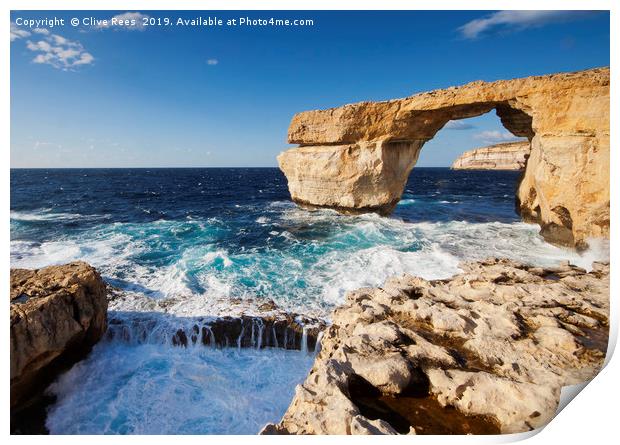 The Azure Window Print by Clive Rees