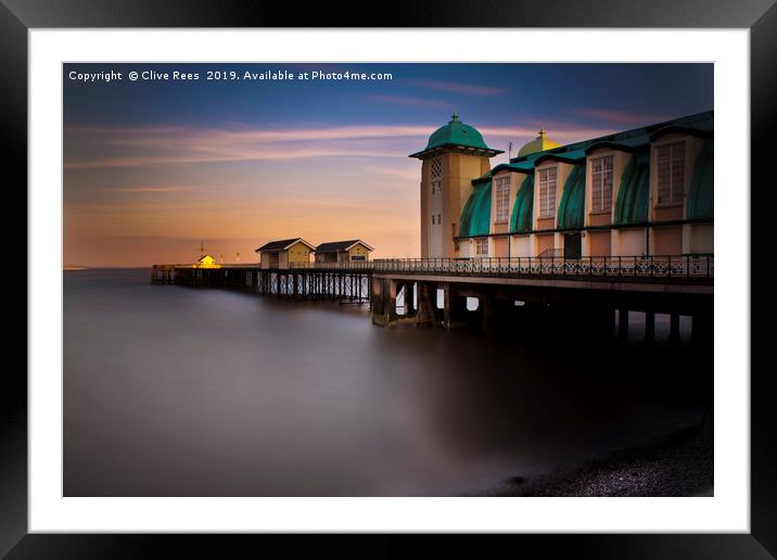 Penarth Pier Framed Mounted Print by Clive Rees