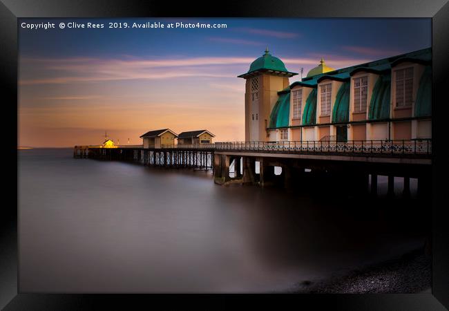 Penarth Pier Framed Print by Clive Rees