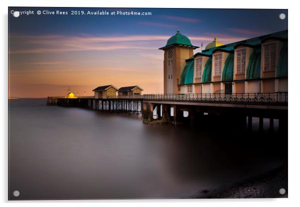 Penarth Pier Acrylic by Clive Rees