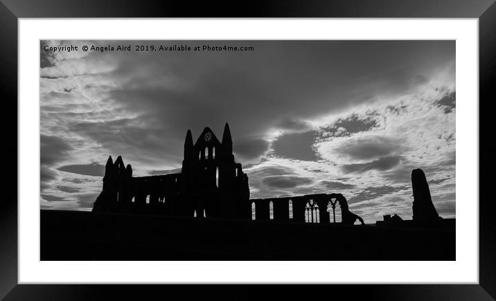 Whitby Abbey. Framed Mounted Print by Angela Aird