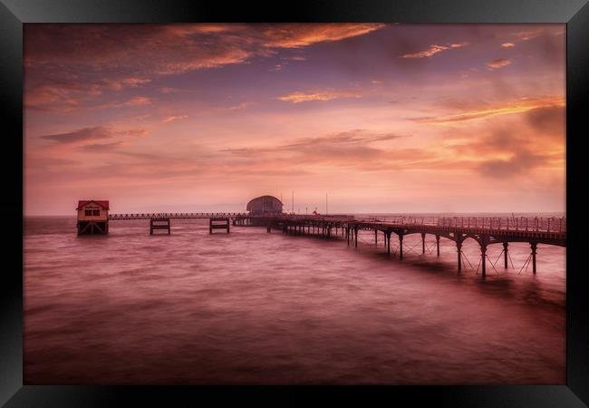 Daybreak at Mumbles Pier  Framed Print by Leighton Collins
