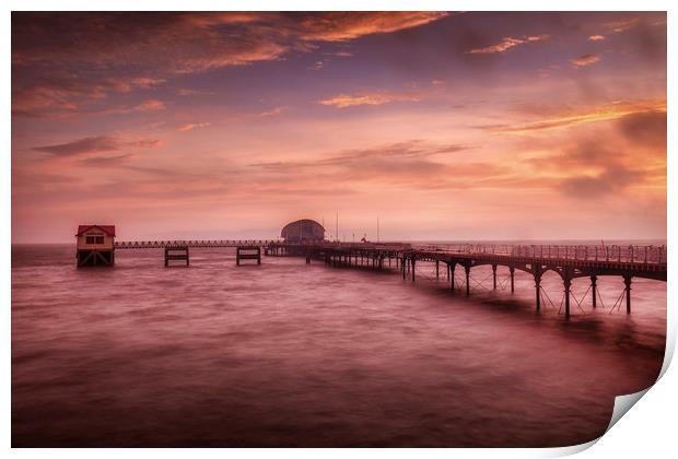 Daybreak at Mumbles Pier  Print by Leighton Collins