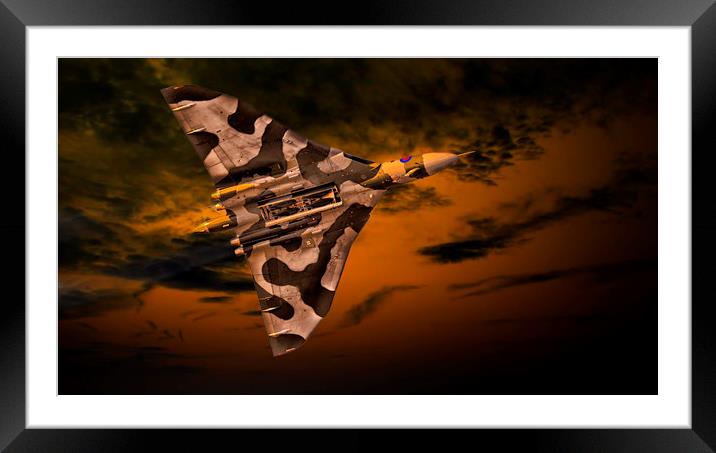 Avro Vulcan XH588_loaded bomb bay Framed Mounted Print by Rob Lester