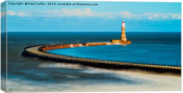 Roker Pier and Lighthouse. Canvas Print by Paul Cullen