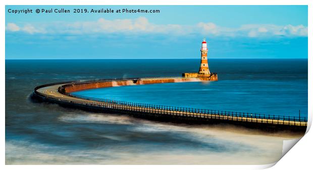 Roker Pier and Lighthouse. Print by Paul Cullen
