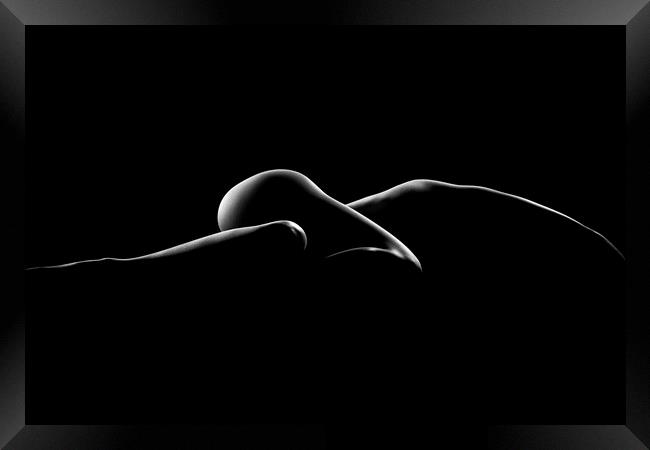 Nude woman bodyscape 7 Framed Print by Johan Swanepoel