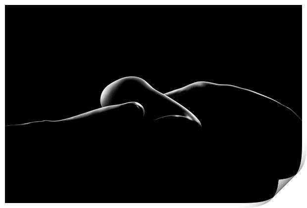 Nude woman bodyscape 7 Print by Johan Swanepoel