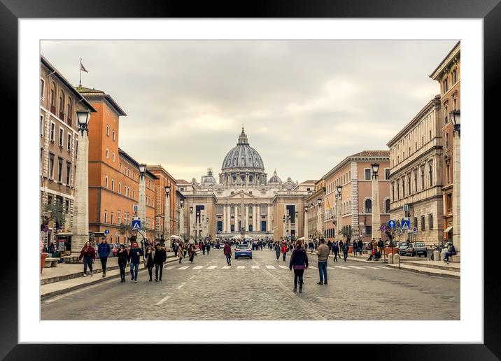 St. Peters Basilica, Vatican City Framed Mounted Print by Naylor's Photography