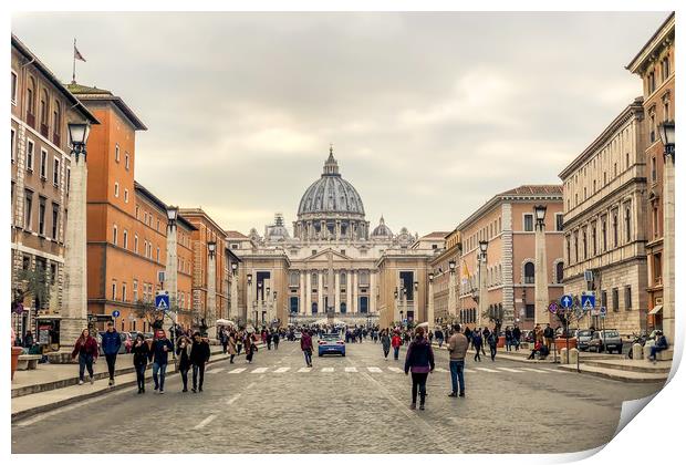 St. Peters Basilica, Vatican City Print by Naylor's Photography