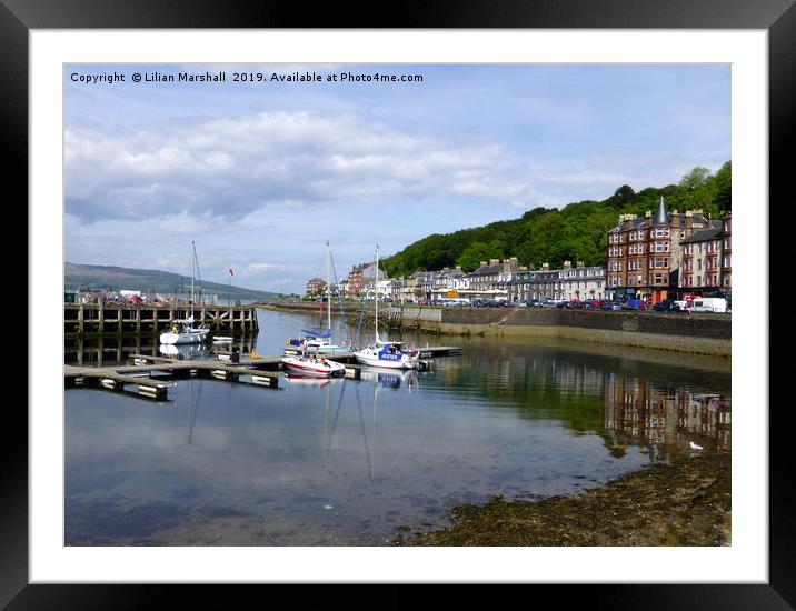 Rothesay Promenade, Isle of Bute. Framed Mounted Print by Lilian Marshall