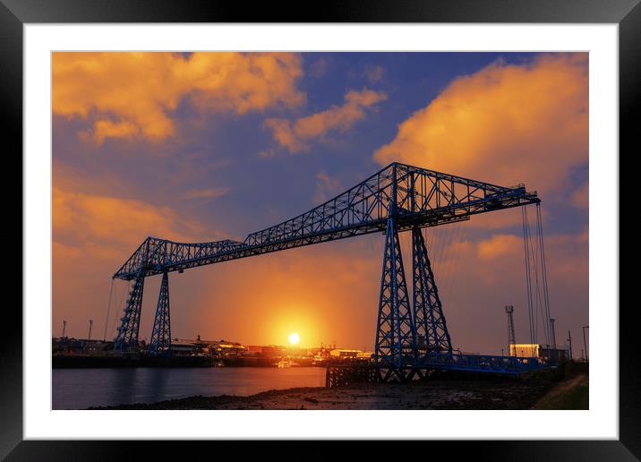 Tees Transporter Bridge Framed Mounted Print by Bahadir Yeniceri