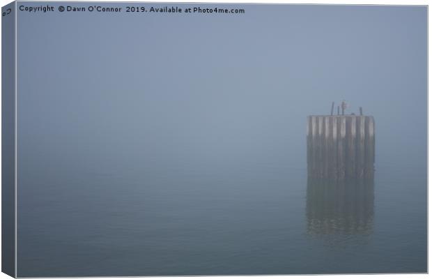 Whitstable Fog in Febuary Canvas Print by Dawn O'Connor