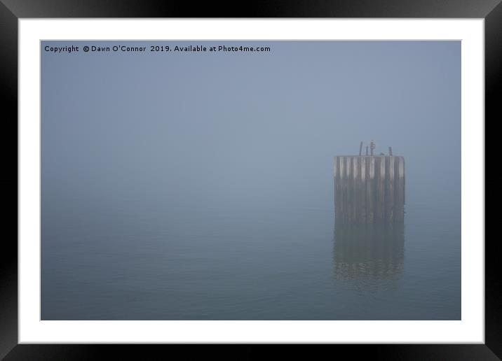 Whitstable Fog in Febuary Framed Mounted Print by Dawn O'Connor