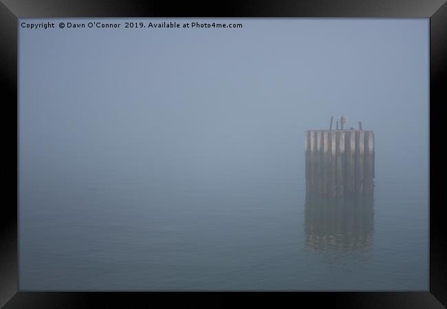 Whitstable Fog in Febuary Framed Print by Dawn O'Connor