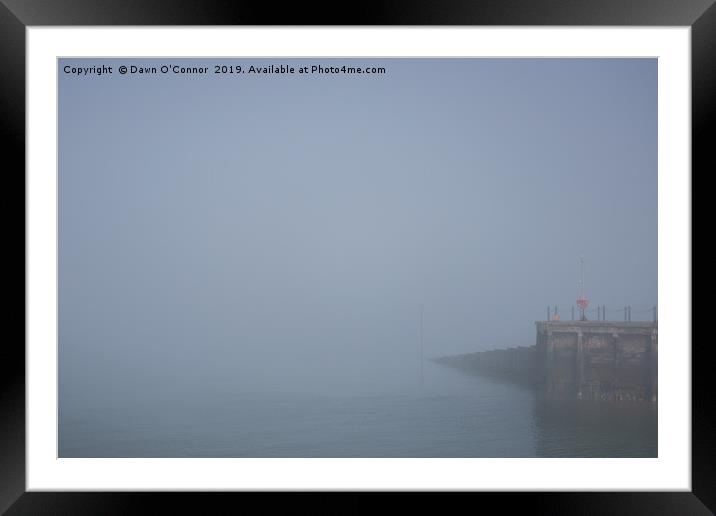 Whitstable Quay in the Fog Framed Mounted Print by Dawn O'Connor