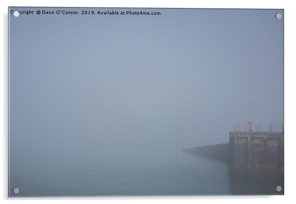 Whitstable Quay in the Fog Acrylic by Dawn O'Connor