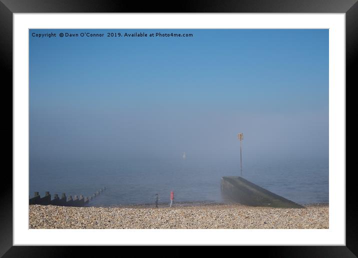Whitstable Slipway in the Fog Framed Mounted Print by Dawn O'Connor