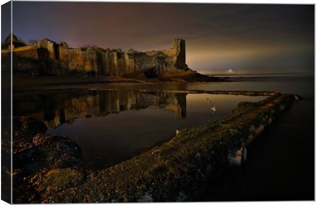 St Andrews castle at midnight Canvas Print by JC studios LRPS ARPS