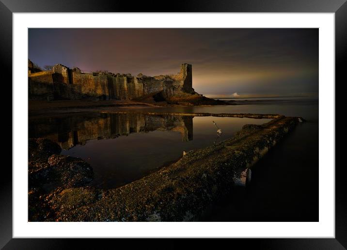 St Andrews castle at midnight Framed Mounted Print by JC studios LRPS ARPS
