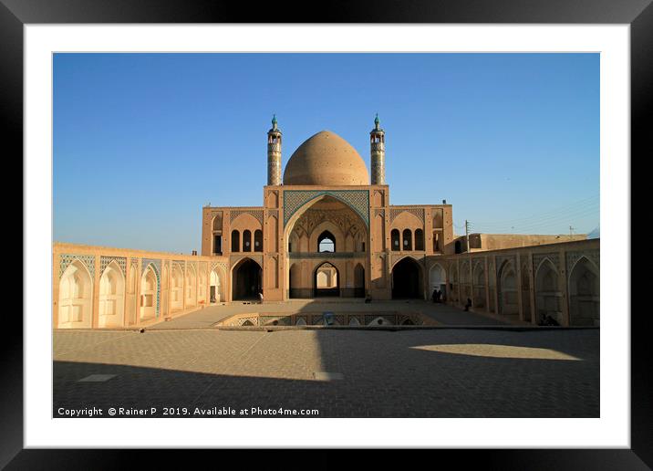 Square at the Agha Bozorg mosque  Framed Mounted Print by Lensw0rld 