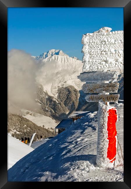 Mont Blanc Courchevel French Alps France Framed Print by Andy Evans Photos