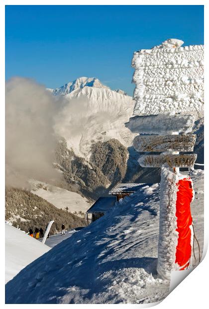 Mont Blanc Courchevel French Alps France Print by Andy Evans Photos