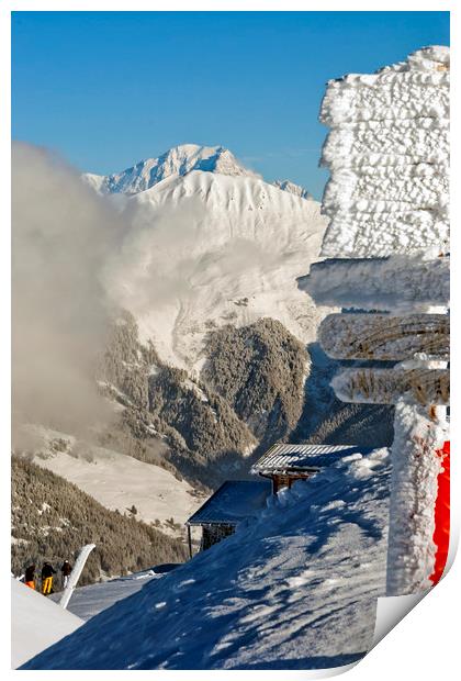 Mont Blanc Courchevel French Alps France Print by Andy Evans Photos
