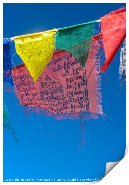Prayer Flags Print by Andrew McConochie
