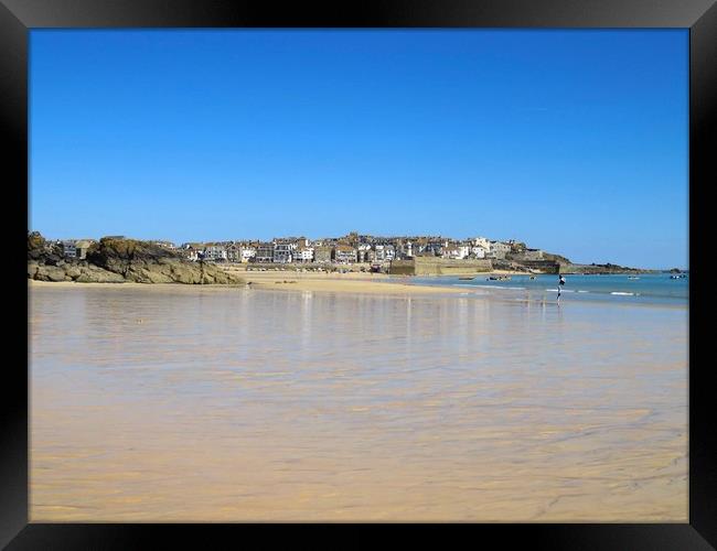 Majestic and Serene St Ives Framed Print by Beryl Curran