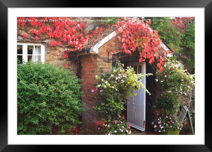 Romantic Cottage Framed Mounted Print by Nicola Clark
