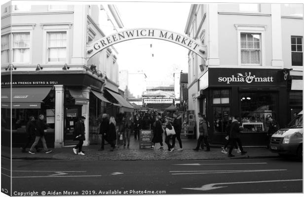 Greenwich Market, London   Canvas Print by Aidan Moran