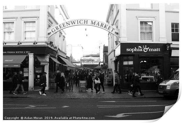 Greenwich Market, London   Print by Aidan Moran