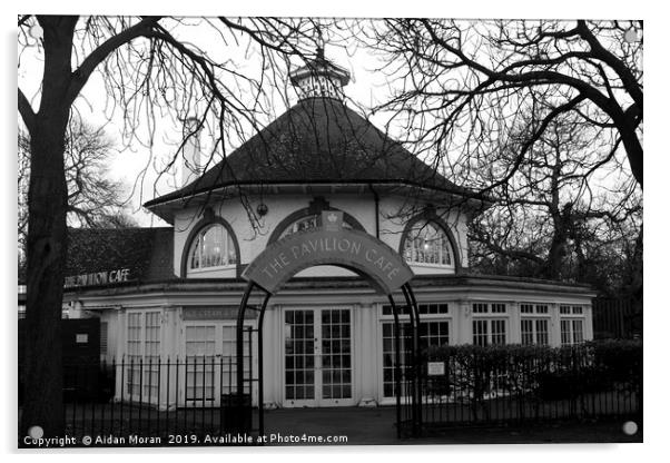 Pavilion Cafe in Greenwich Park, London   Acrylic by Aidan Moran