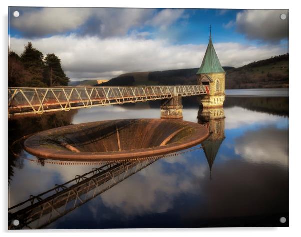 Pontsticill reservoir Acrylic by Leighton Collins
