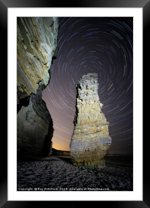 Lots Wife Startrail at Marsden Framed Mounted Print by Ray Pritchard
