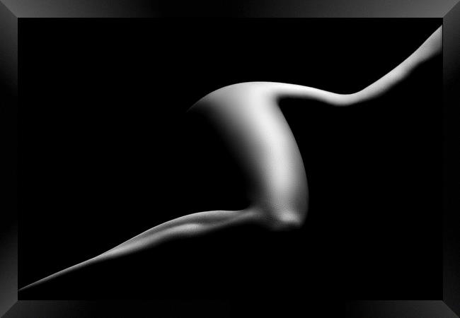 Nude woman bodyscape 9 Framed Print by Johan Swanepoel